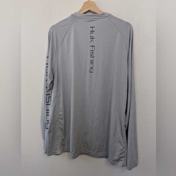 Huk Fishing Pursuit Performance Crew Long Sleeve Shirt - Picture 2 of 11